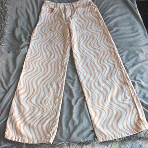 Zara Vibrant Orange and White Striped Apparel